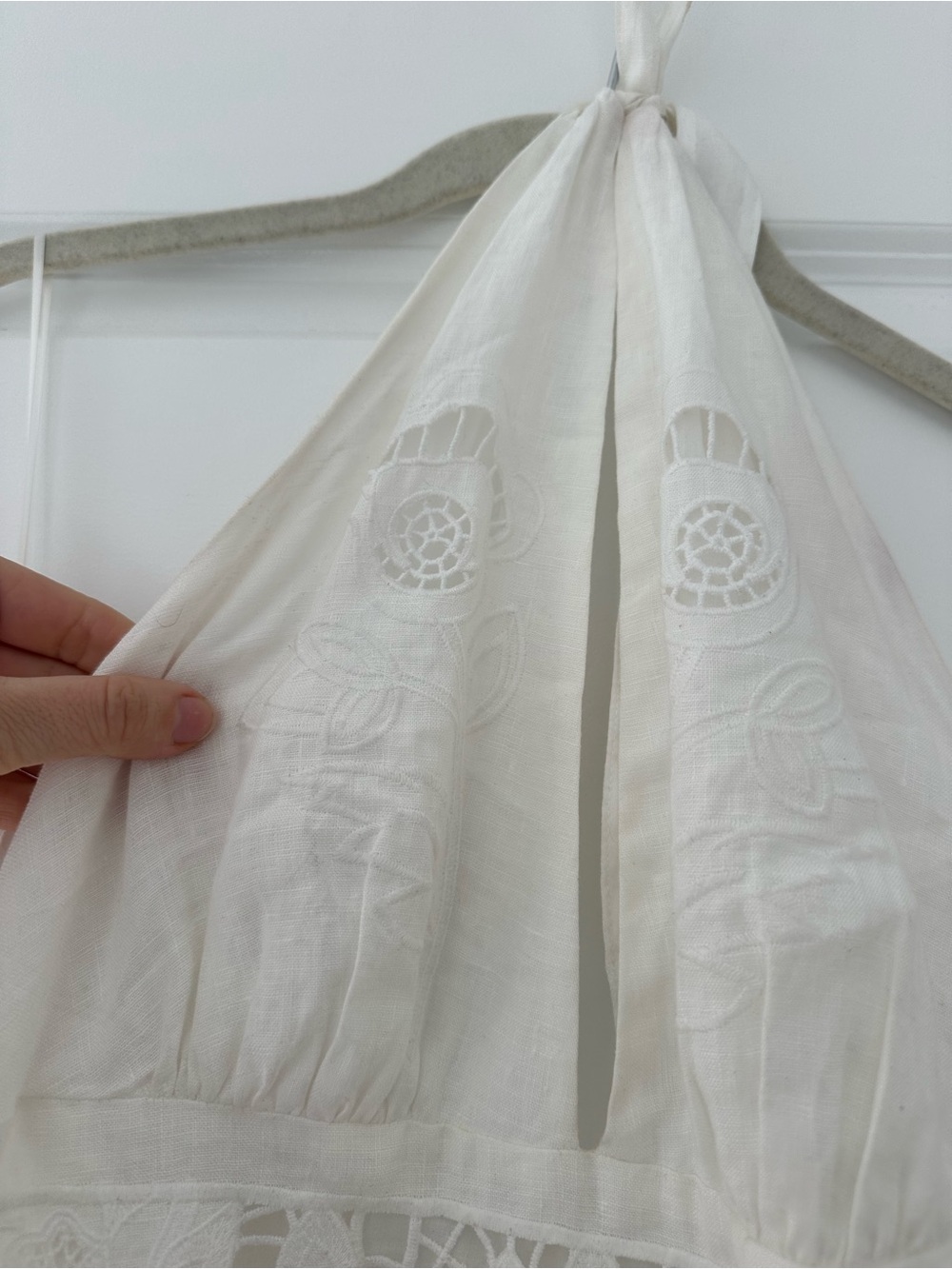 DOEN Mariza Halter Dress in Sea Salt | Size: S - Picture 3 of 11